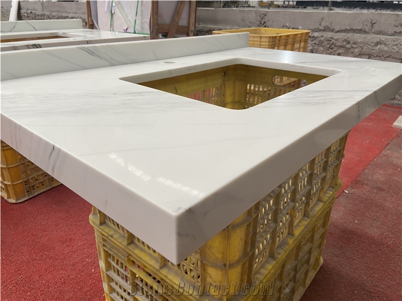 GOLDTOP High Gloss Quartz  Artificial Bath Vanity Tops