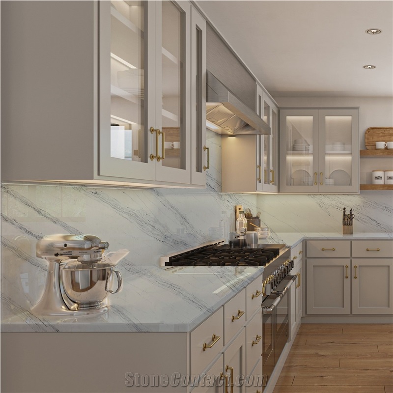 GOLDTOP High Gloss Quartz  Artificial Bath Vanity Tops