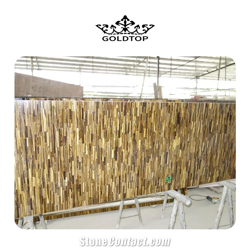 Luxury Semi-Precious Tiger Eye Stone Slabs For Hotel