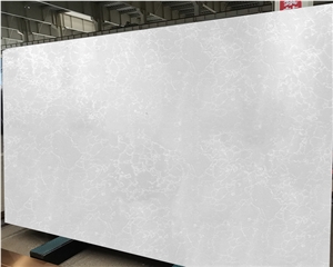 White Color Quartz 4004 Jade Quartz For Kitchen Island