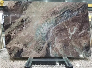 Bookmatched Luxury Dark Natural Stone Color Slab For Wall