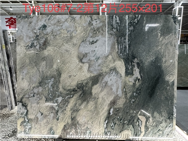 Customize Luxury Green Marble Slab For Home Decoration