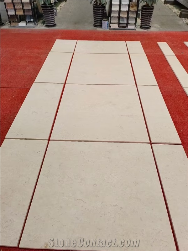 Glossy Beige Marble Polished Surface Natural Marble Tiles
