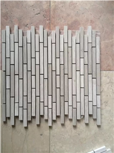 Grey Wooden Marble Mosaic Tile For Kitchen Design Tiles