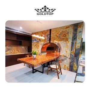 Nice Chinese Yellow Tiger Onxy Slabs For Dinning Table Nice Chinese Yellow Tiger Onxy Slabs For Dinning Table