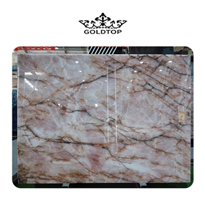 Pink Translucent Quartzite Stone Slabs For Hotel
