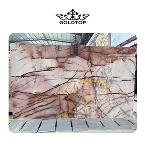 Pink Translucent Quartzite Stone Slabs For Hotel