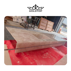 Pink Translucent Quartzite Stone Slabs For Hotel