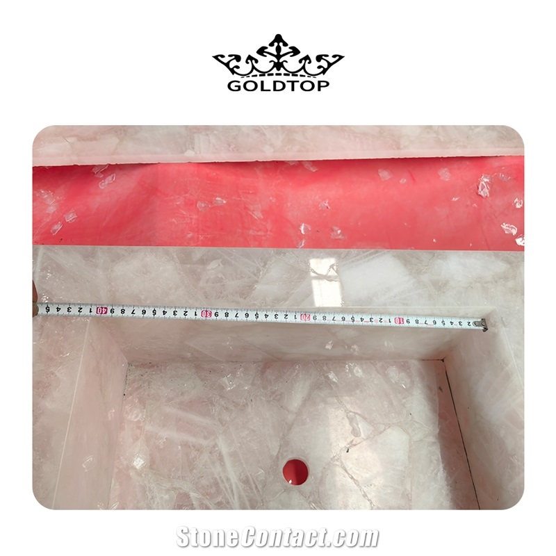 Pink Translucent Quartzite Stone Slabs For Hotel