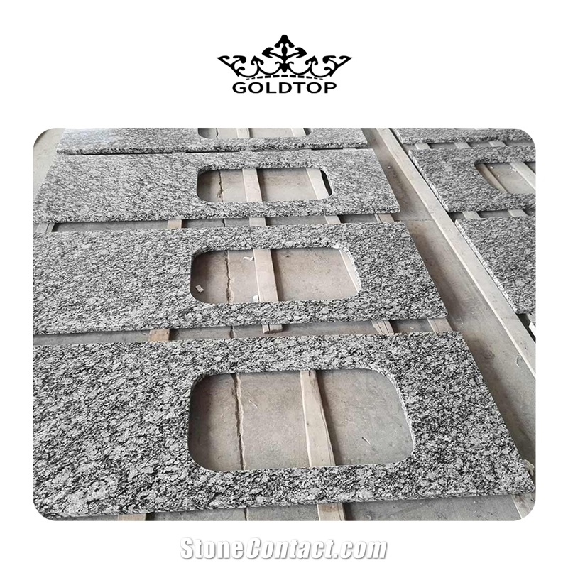 Spray Wave White Granite Slabs For Countertop