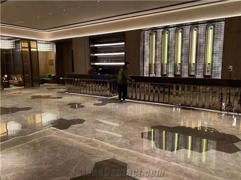 Turkey Nice Marble Silver Emperador Marble For Stair Floor