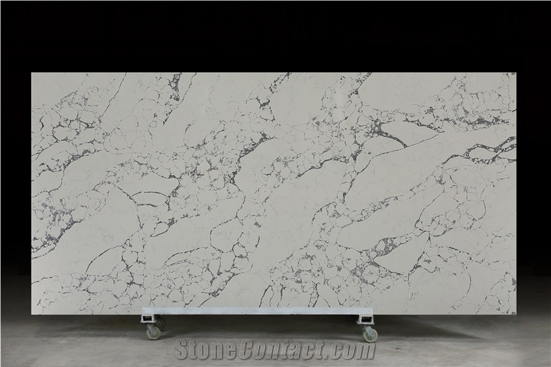 China Supplier Quartz Stone Slab White Artificial Tiles