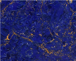 New Color Polished Blue Quartz Stone From Calacatta Series