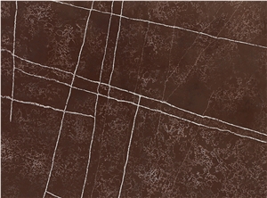 Polished Brown Artificial Marble Look Quartz Stone
