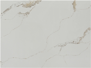 Quartz Calacatta White With Gold Vein Slabs