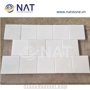 Crystal White Marble Sandblasted For Exterior Paving