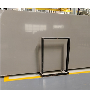 Artificial Pure Grey Quartz Slabs For Engineered Walls