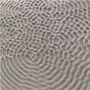 3D CNC Sculpture Grey Sandstone For Interior Room Wall