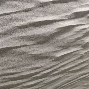 3D CNC Sculpture Grey Sandstone For Interior Room Wall