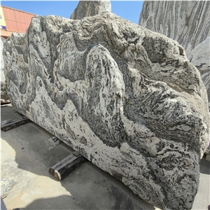 Black Nature Stone For Garden Rock Stone