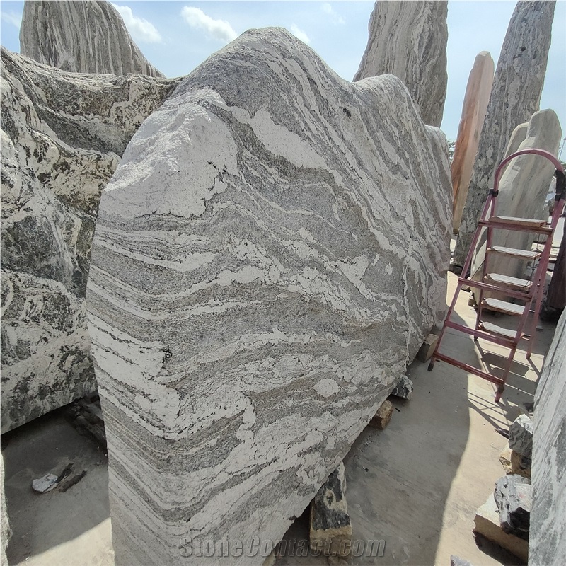 Black Stone For Garden Omaments  Landscape Stone