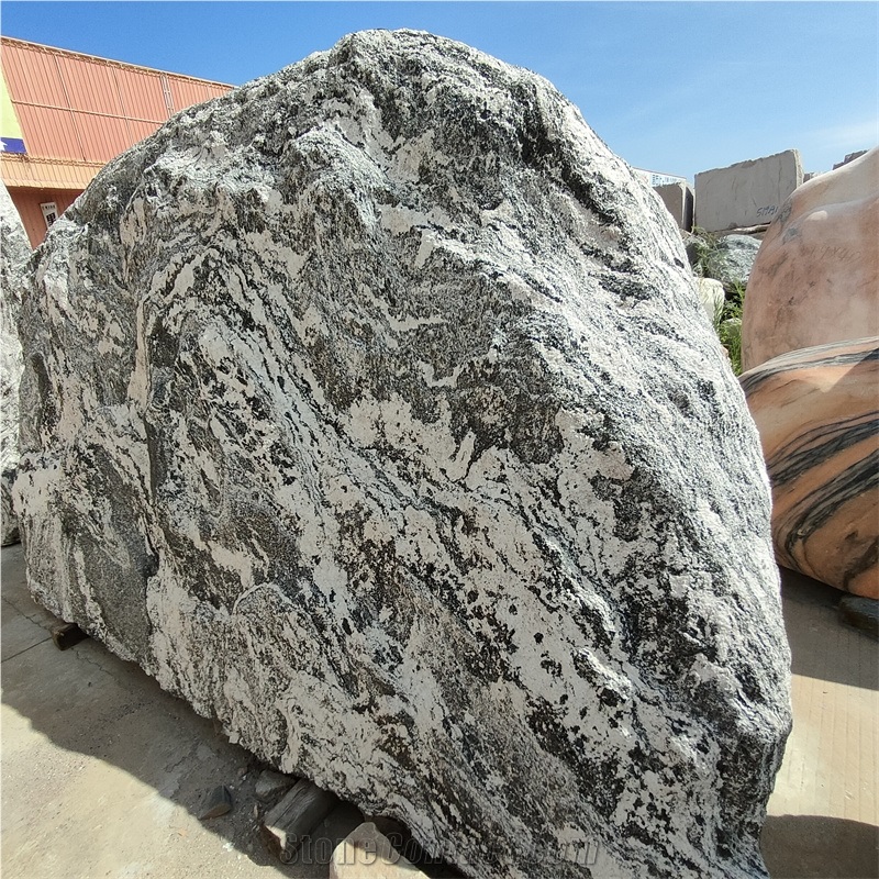 Black Stone For Garden Omaments  Landscape Stone