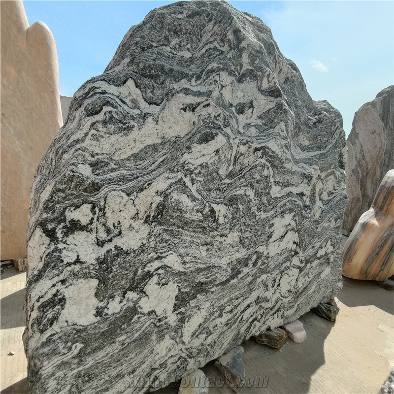 Black Stone For Garden Omaments  Landscape Stone