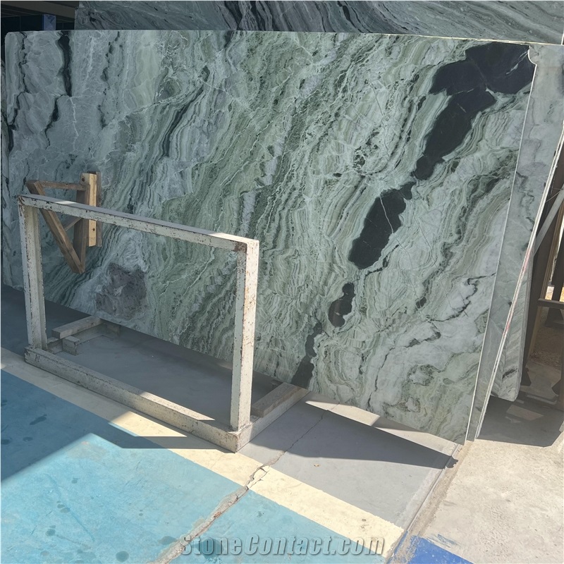 China Shangri La Jade Green Marble Slabs For Wall & Floor