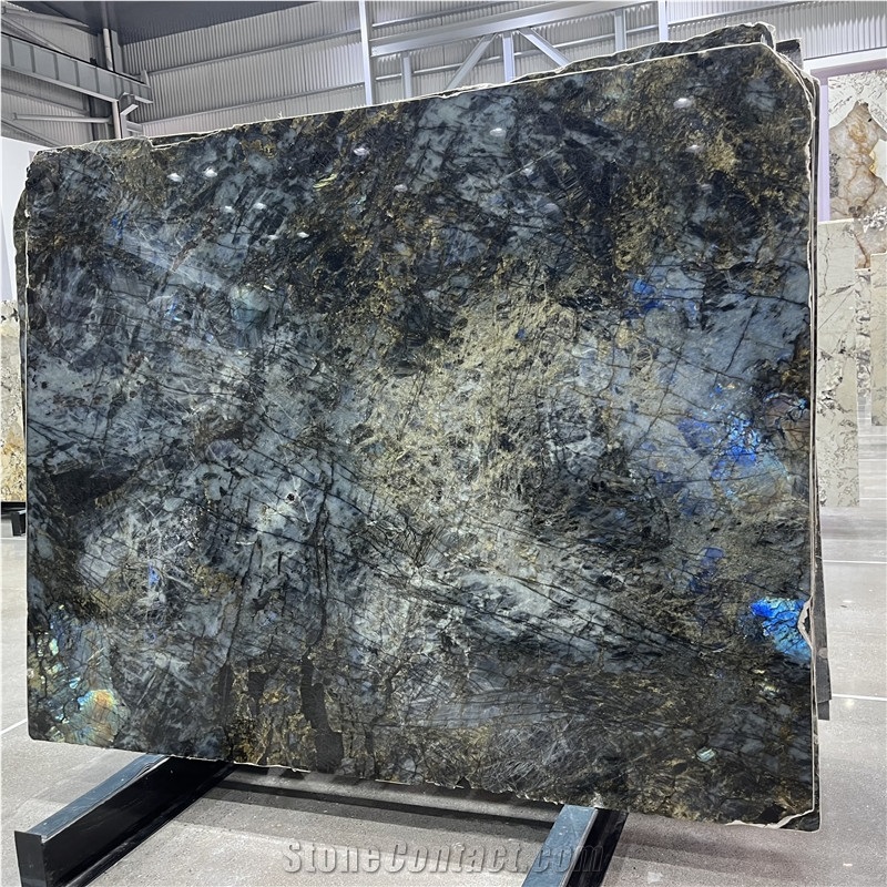 Exotic Stone Labradorite Blue Granite Slabs For Flooring