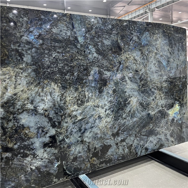 Exotic Stone Labradorite Blue Granite Slabs For Flooring