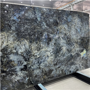 Exotic Stone Labradorite Blue Granite Slabs For Flooring