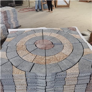 Fan-Shaped Granite Trapezoid Circular Driveway Paving Stone