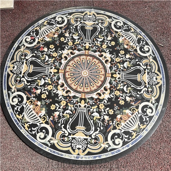 Good Design Water-Jet Pattern Round Medallion Floor Tiles