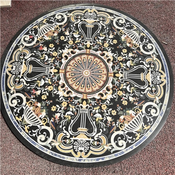 Good Design Water-Jet Pattern Round Medallion Floor Tiles