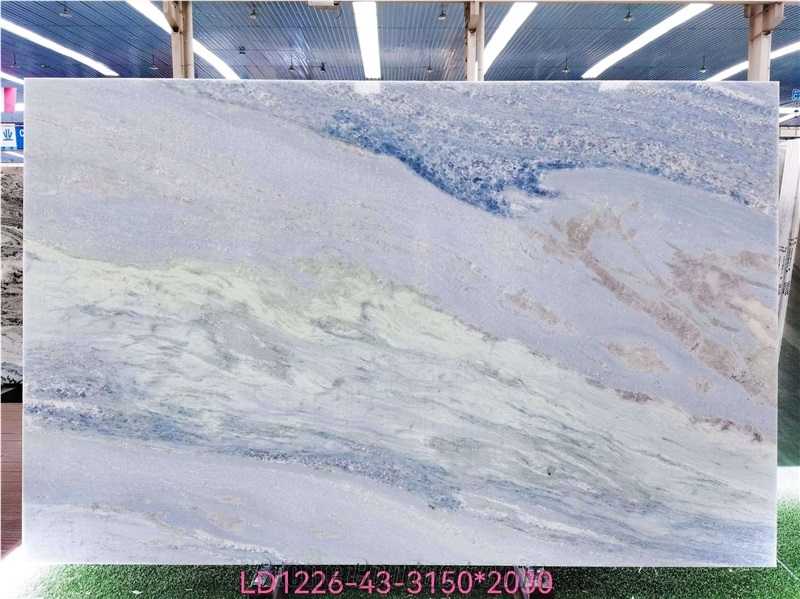 Good Price Beautiful Blue Crystal Marble Slabs For Wall Tile