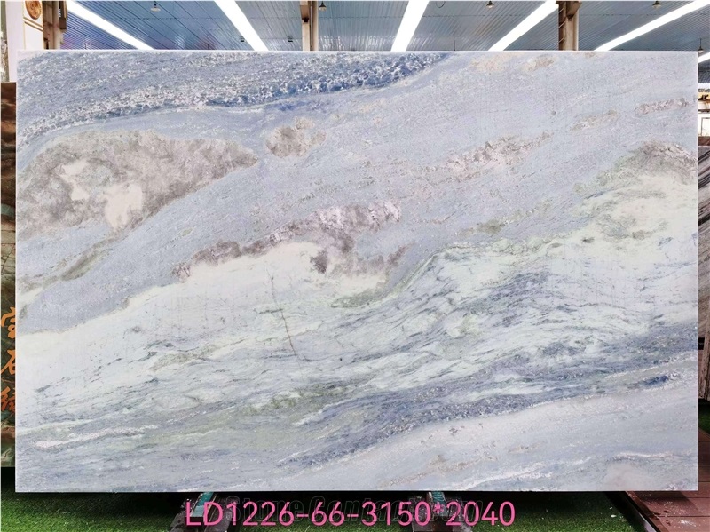 Good Price Beautiful Blue Crystal Marble Slabs For Wall Tile