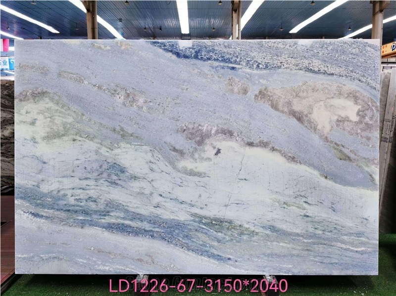Good Price Beautiful Blue Crystal Marble Slabs For Wall Tile