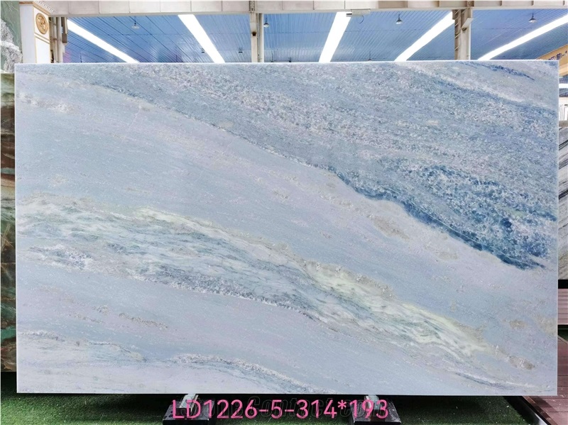 Good Price Beautiful Blue Crystal Marble Slabs For Wall Tile