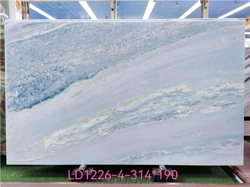 Good Price Beautiful Blue Crystal Marble Slabs For Wall Tile