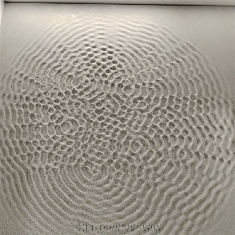 Grey Limestone CNC Carving 3D Wall Decor Panels