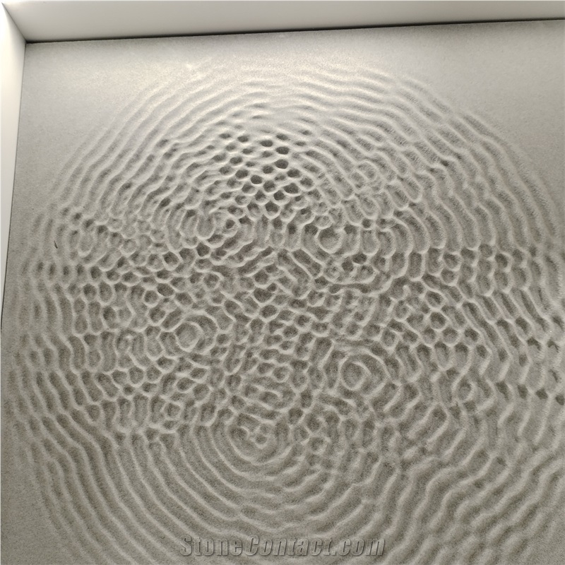Grey Limestone CNC Carving 3D Wall Decor Panels
