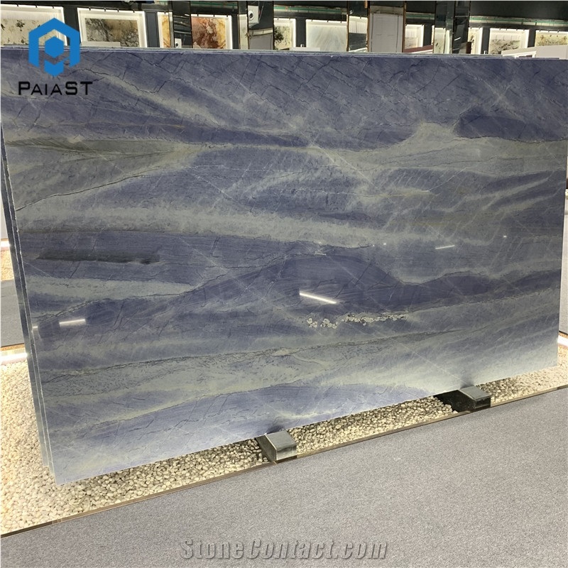 Natural Luxury Azul Macaubas Quartzite Slabs For Projects