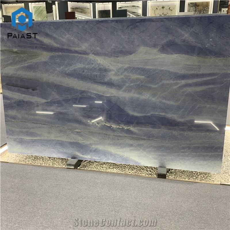 Natural Luxury Azul Macaubas Quartzite Slabs For Projects