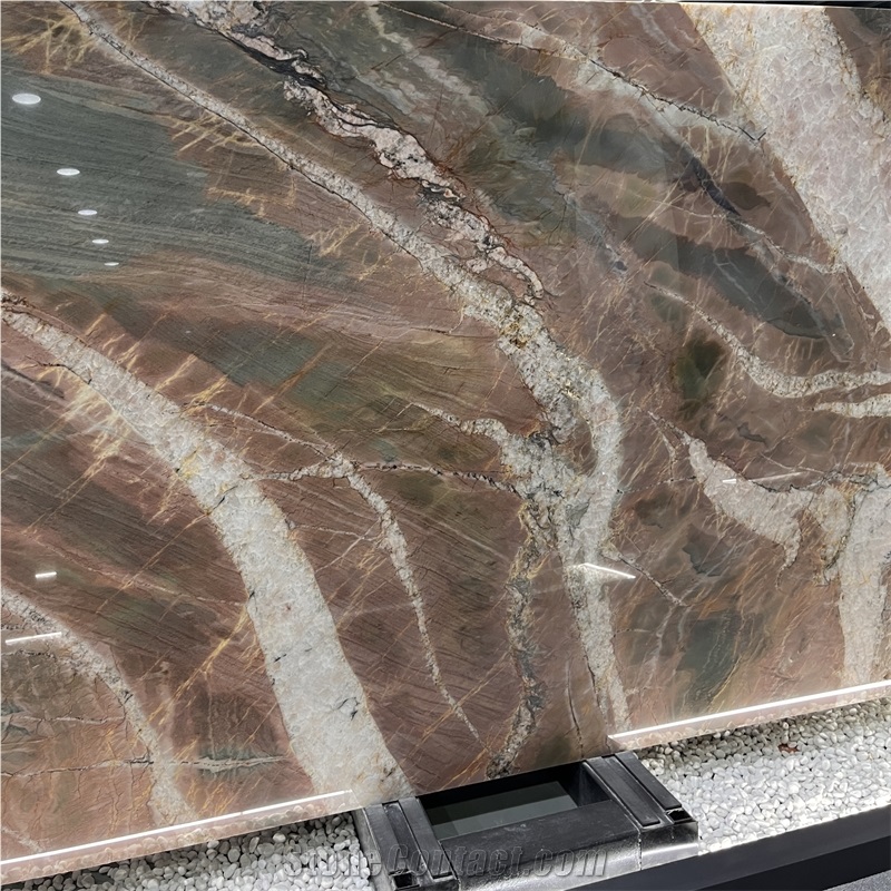 Natural Luxury Volupia Quartzite Slabs For Background Decor