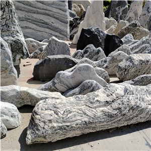 Natural Small Mount Tai Stone Garden Decorative Landscaping