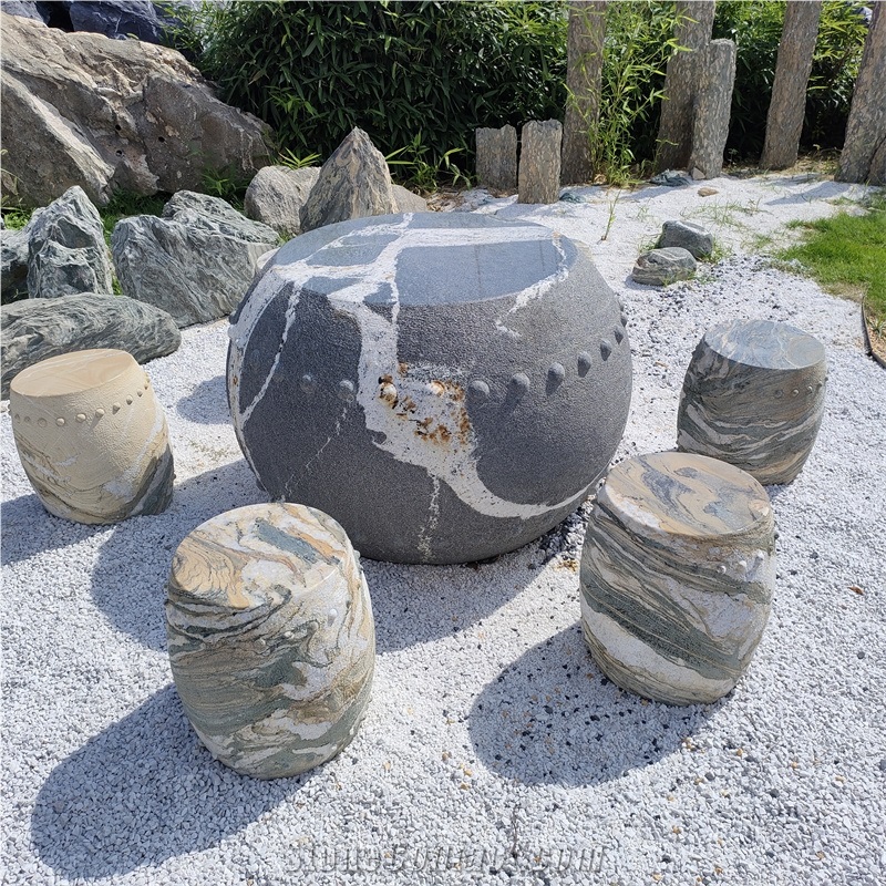 Nature Outdoor Stone Furniture  For Exterior Table