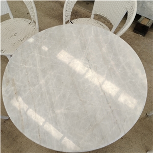 Own Factory Ice Jade Marble Small Round Table Top For Coffee
