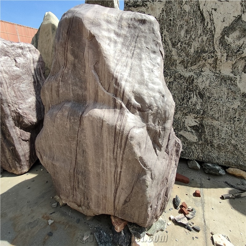 Purple Landscape Stone For Home And Hotel Space Design