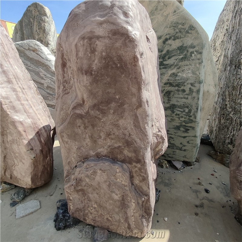 Purple Landscape Stone For Home And Hotel Space Design