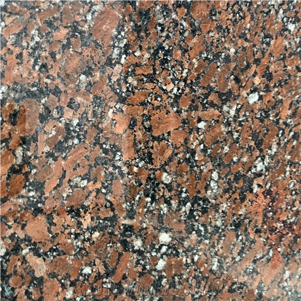 Rosso Santiago Granite Slabs For Exterior Wall Decor